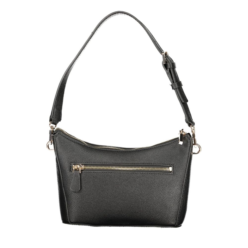 Black Polyurethane Women Handbag