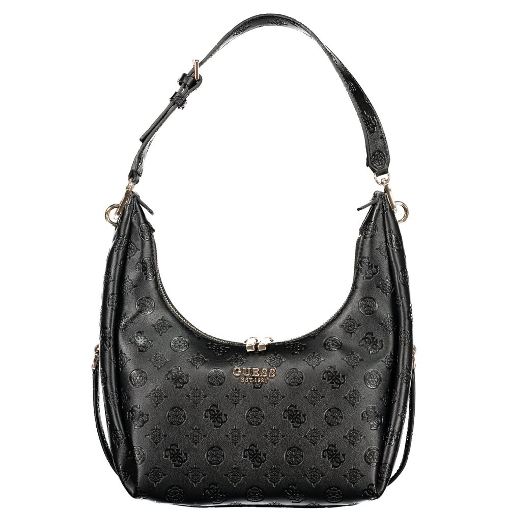 Black Polyurethane Women's Handbag