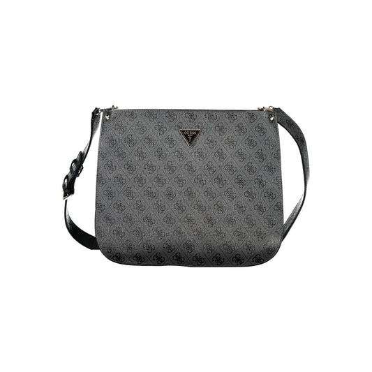 Black Polyurethane Women Handbag