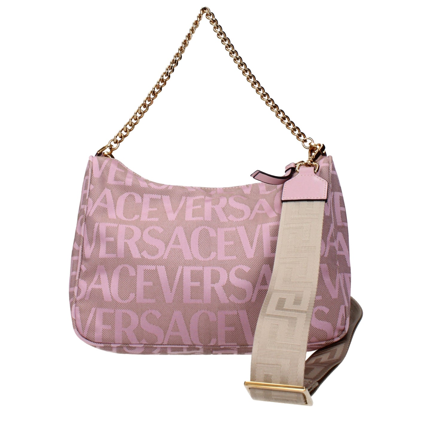 Beige Fabric Handbag