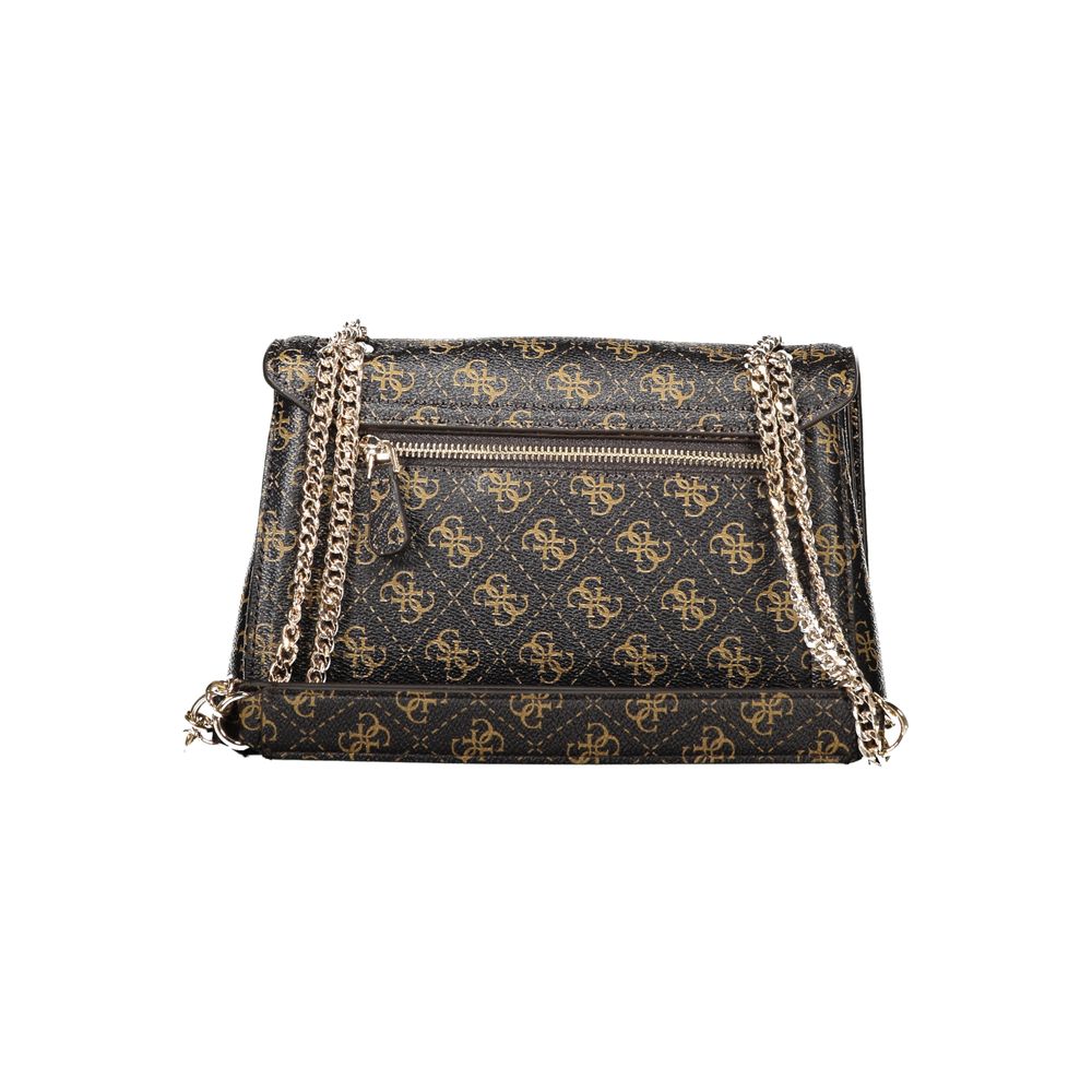 Marrone Polyurethane Women Handbag